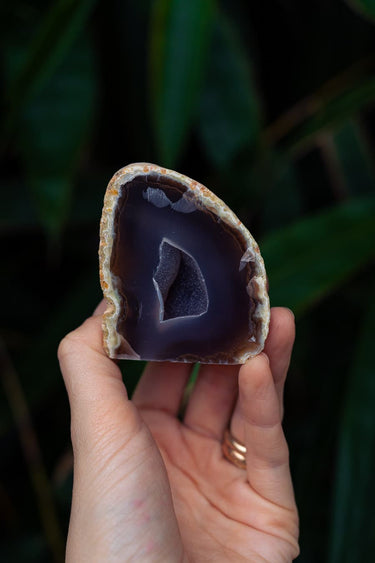 Blue Lace Agate Cave with Druzy